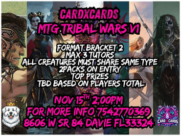 TRIBAL WARS V1 NOV 15TH 2:00PM