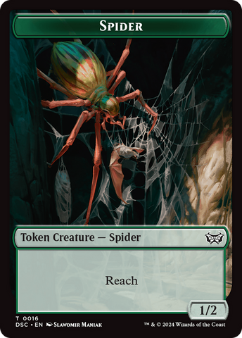 Insect (0012) // Spider Double-Sided Token [Duskmourn: House of Horror Commander Tokens]