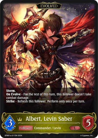 Albert, Levin Saber (Evolved) (GFB01a-011EN) [Gloryfinder Bundle 01: Guide to Glory]