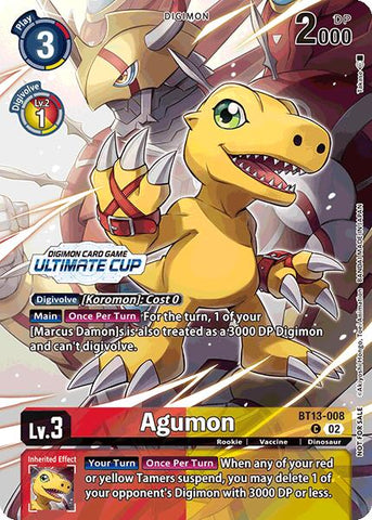 Agumon [BT13-008] (Ultimate Cup 2024) [Versus Royal Knights Booster]