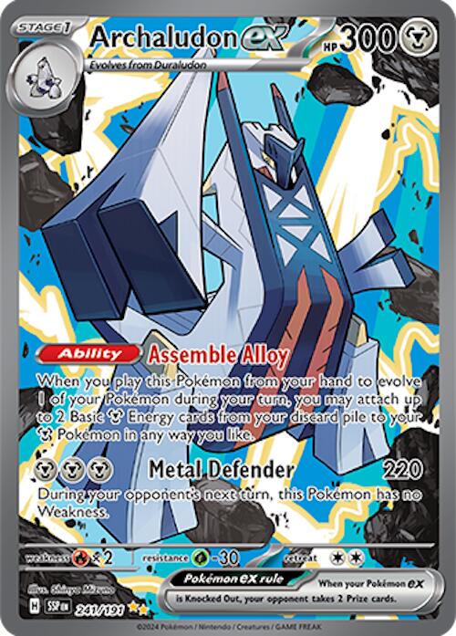 242 191 pokemon card Should I keep or sell? : r/PokemonTCG This Pokemon does not receive damage from attacks when on the bench Alolan Exeggutor ex300 HP Archaludon ex (241/191) [Scarlet &
