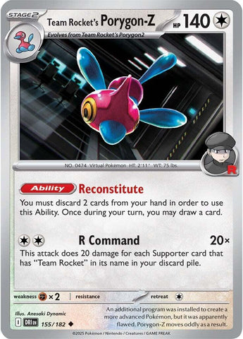 Team Rocket's Porygon-Z (155/182) [Scarlet & Violet: Destined Rivals]