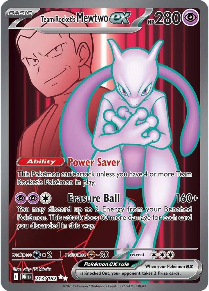 Team Rocket's Mewtwo ex (213/182) [Scarlet & Violet: Destined Rivals]