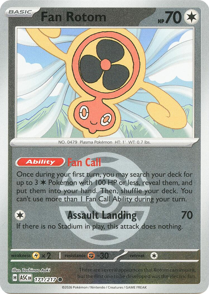 Fan Rotom (171/217) (Dusk Ball) [Mega Evolution: Ascended Heroes]