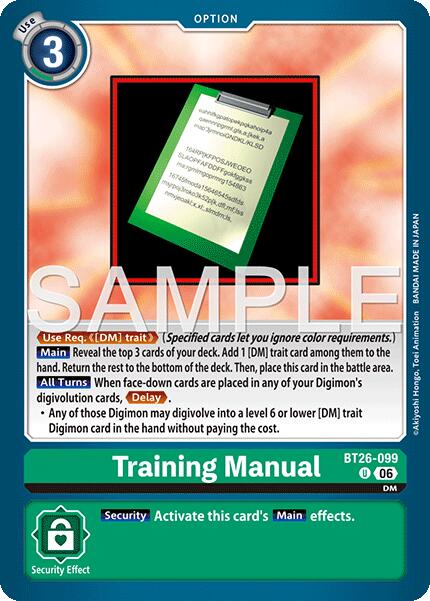 Training Manual [BT26-099] [Timeless Bonds]