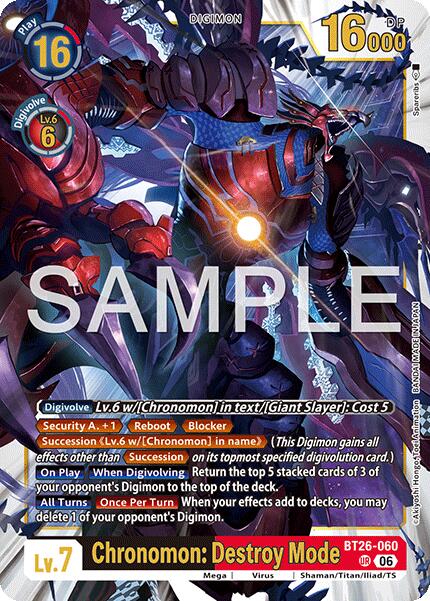 Chronomon: Destroy Mode [BT26-060] [Timeless Bonds]