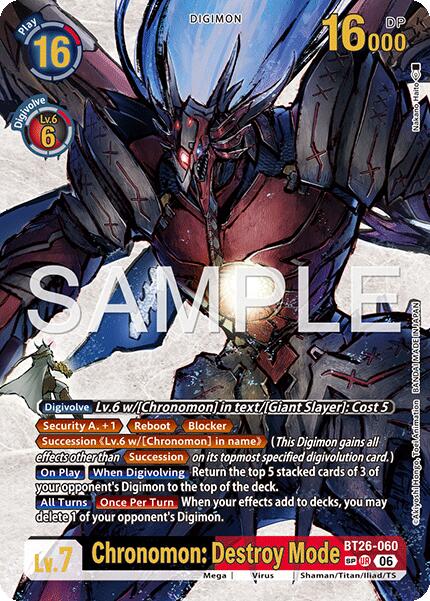 Chronomon: Destroy Mode [BT26-060] (SP) [Timeless Bonds]