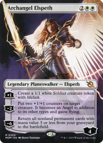 Archangel Elspeth (Borderless Alternate Art) [March of the Machine]