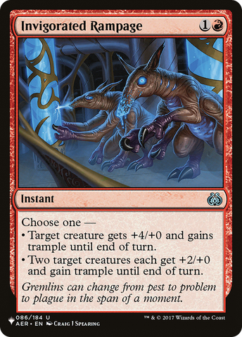 Invigorated Rampage [The List Reprints]