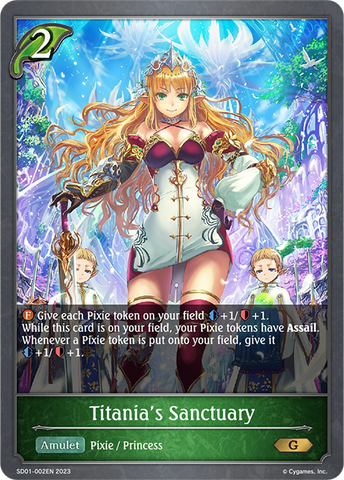 Titania's Sanctuary (SD01-002EN) [Regal Fairy Princess]