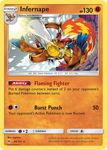 Infernape (59/131) [Sun & Moon: Forbidden Light]