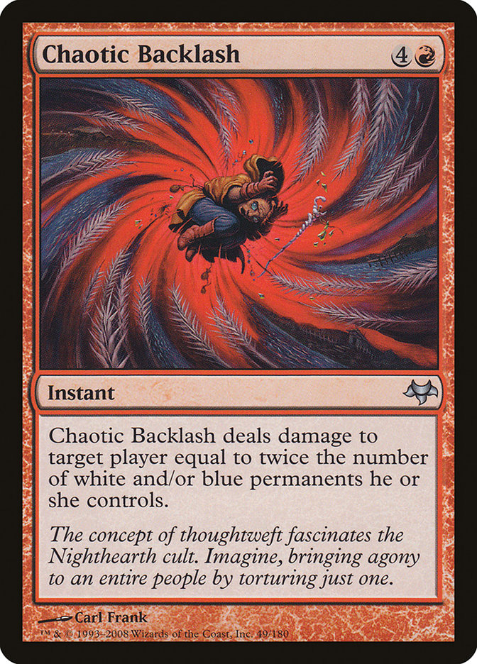 mtg eventide cards Chaotic Backlash [Eventide]