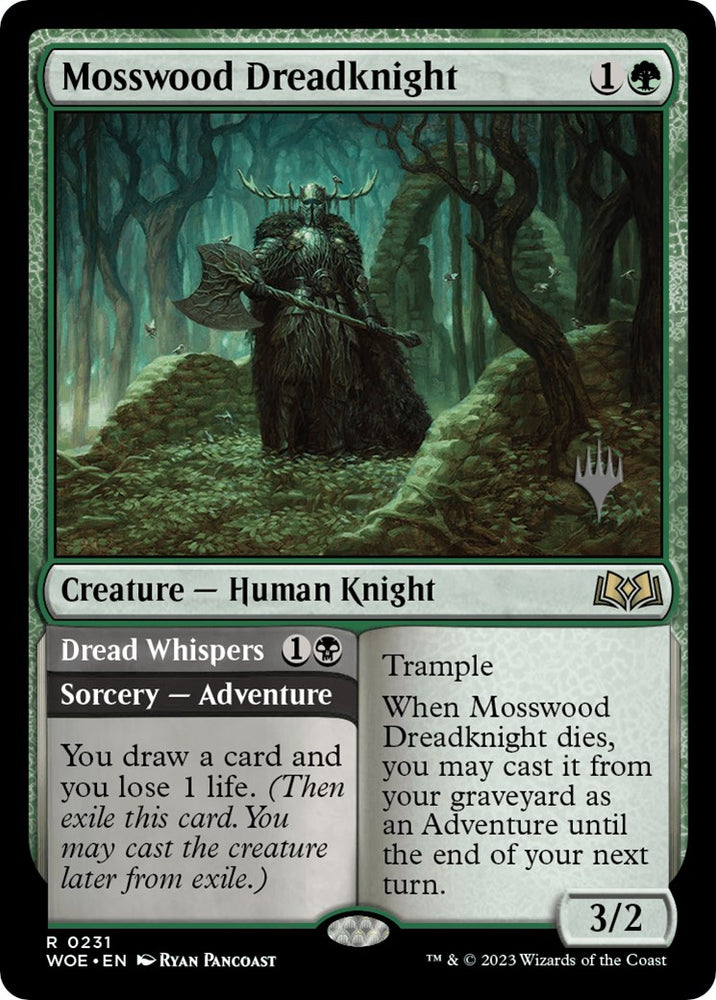 Mosswood Dreadknight // Dread Whispers (Promo Pack) [Wilds of Eldraine Promos]