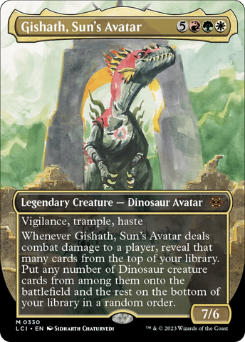 Gishath, Sun's Avatar (Borderless) [The Lost Caverns of Ixalan]