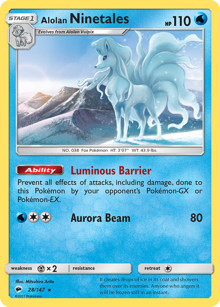 Alolan Ninetales (28/147) [Sun & Moon: Burning Shadows]