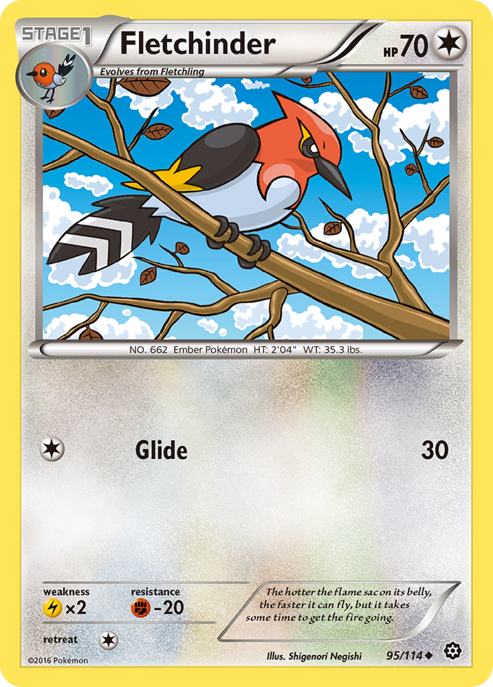 Fletchinder (95/114) [XY: Steam Siege]